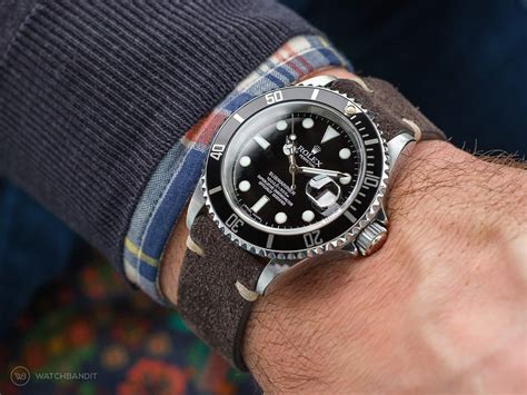 original rolex submariner watch band|best strap for Rolex Submariner.